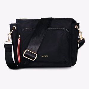 Mersi Erin Nylon Crossbody Black